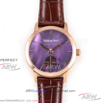 GB Factory 904L Audemars Piguet Jules Audemars Small Seconds 33mm Ladies Watch - Purple Mother Of Pearl Dial Cal.3090